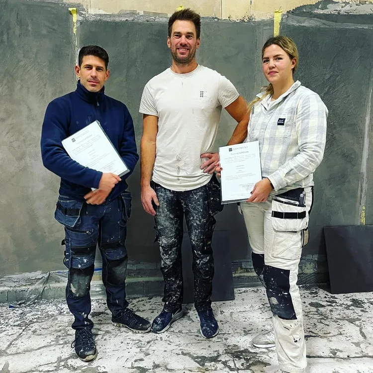 Certifierade applicerare av microcement
